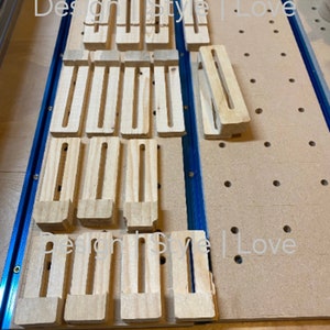 CNC Spoilboards / Wasteboard, Cams, and Clamps Digital SVG DXF Many Options image 3