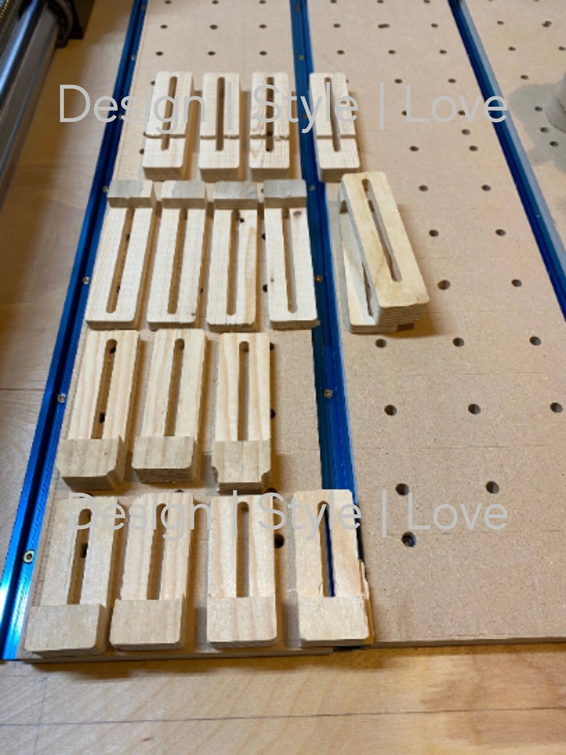 CNC Spoilboards / Wasteboard, Cams, and Clamps Digital SVG DXF Many Options image 3