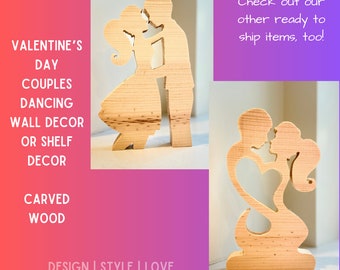 Hugging Couple, Valentine's Day, Love + Anniversary | Shelf Decor