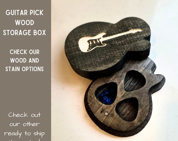Guitar Pick Holder Storage or Carrying Case | Custom Gift Idea