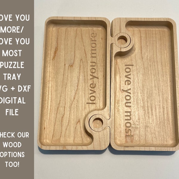 Catch All Puzzle Tray | Love Tray | Valet, EDC, Catch-All Tray | DXF & SVG