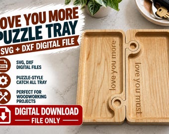 Puzzle-Ablage | Liebesablage | Ablage für den täglichen Gebrauch | DXF & SVG