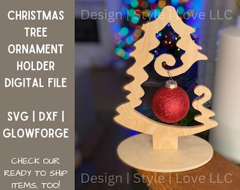 Soporte para adornos de árbol de Navidad / SVG + DXF