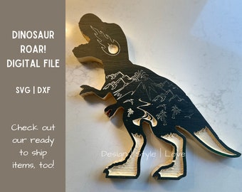 Dinosaurio - Motivo + Escenas históricas / SVG + DXF para descargar