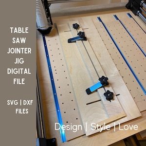 Jointer Jig For Table Saw | SVG + DXF