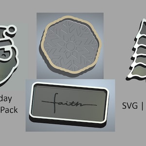 Holiday Multi Tray Pack | CNC file Digital download | DXF + SVG Files