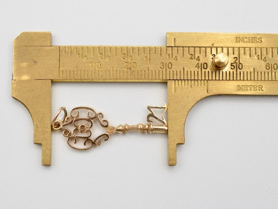 Vintage Gold Charm 9ct Yellow Gold "21" Key Charm… - image 6