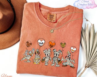 Comfort Colors® Mickey and Friends Mummy Shirt, Disney Halloween Party Shirt, Mickey Spooky Season Shirt, Disneyland Halloween Shirt