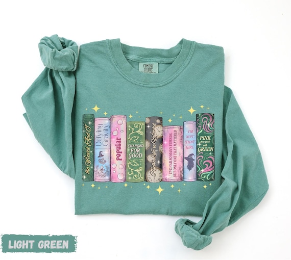 Comfort Colors® Wicked Shirt, Wicked Book Spine Shirt, Wizard Movie Fan Shirt, Wicked Changed For Good Shirt, Wicked Long Sleeve Shirt