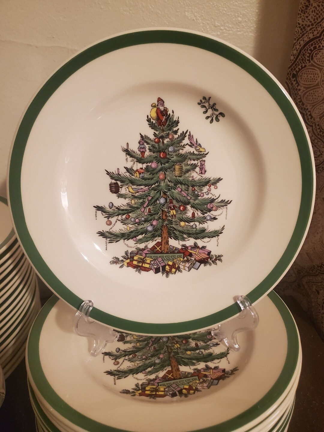 Spode Christmas Tree Salad Plates Etsy