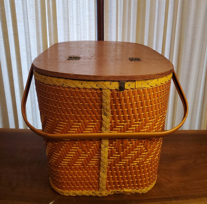 Redmon Wicker Picnic Basket Etsy