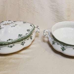Antique China Tureen and Serving Bowl