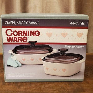 Factory Sealed Corning Ware Casserole Set - Forever Yours - NOS