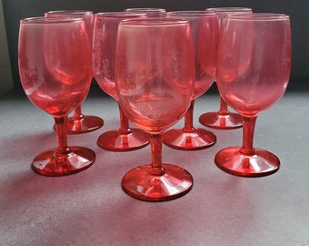 Cranberry Shimmer Goblets