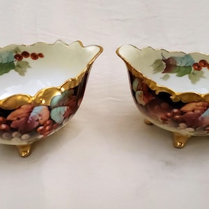 Antique Vienna W A Pickard Creamer and Sugar Bowl