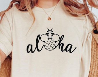 Disney Aloha T-Shirt, Disney Summer Shirt, Aloha Mickey Shirt, Aloha Pineapple Shirt, Family Trip Shirt, Mickey Hawaii Shirt
