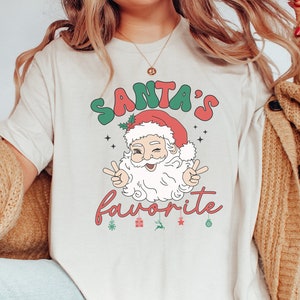 Santa&#39;s Favorite Shirt / Christmas Santa Sweater / Christmas Gifts / Funny Santa Shirt / Christmas Kids Shirt / Holiday Shirt