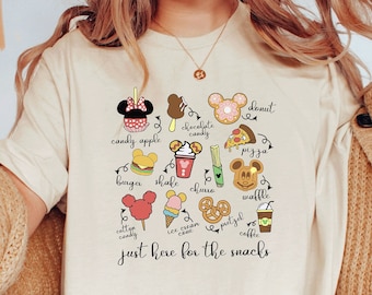 Just Here for the Snacks Shirt / Disney Snacks Shirt / Disney Family Trip Shirt / Funny Disney Shirt / Disneyland Shirts / Disney Foodie