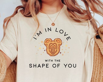 I'm In Love With The Shape Of You Shirt / Mickey Waffle Shirt / Disney Snacks Shirt / Disneyland Shirts / Disneyworld Shirt Family