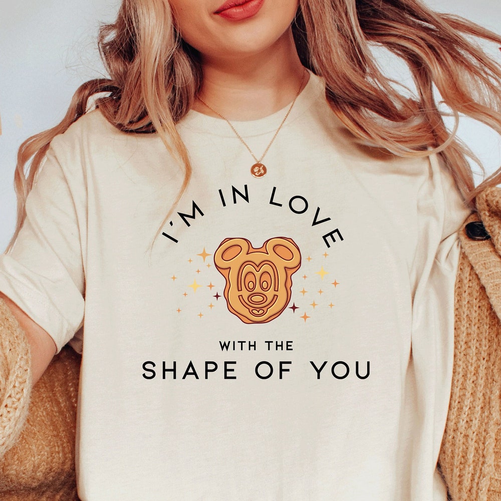 Disneyland Shirt I'M In Love With The Shape Of You Shirt / Mickey Waffle Shirt / Disney Snacks Shirt / Disneyland Shirts / Disneyworld Shirt Family Disney Snacks Shirt