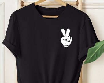Disney Pocket Size Peace Sign Shirt / Disney Family Trip Shirt / Pocket Size Disney Shirt / Peace Mickey Shirt / Disneyland Shirts