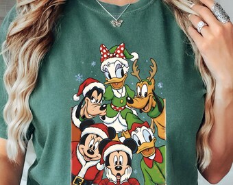 Comfort Colors® Mickey and Friends Funny Christmas Shirt, Disney Squad Xmas Shirt, Disneyland Christmas Tee, Disney Winter Shirt, Xmas Gift