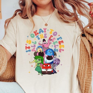 Inside Out Shirt / It&#39;s Okay To Feel All The Feels Shirt  / Speech Therapy  Shirt / Disney Kids Shirt / Mental Health Shirt / Emotions Shirt