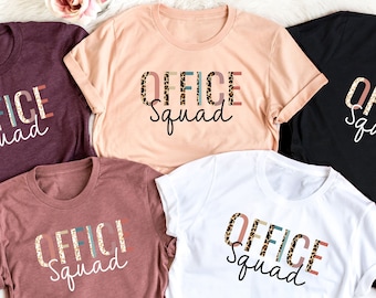 Leopard Office Squad Shirt / Matching Office Shirts / Coworker Shirt / Secretary Office Gifts / Office Crew Shirts / Back To School