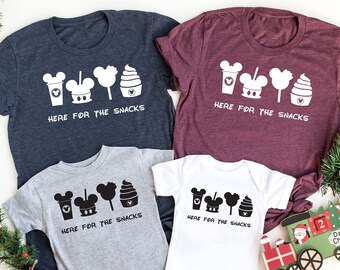 Here for the snacks / Disney Snack Shirt / Funny Disney Shirt / Disneyland Snack Shirt / Disney Family Shirt
