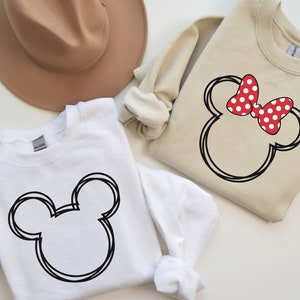 Mickey and Minnie Sweatshirt / Mickey Sketch Sweatshirt / Family Vacation Sweatshirt / Disneyworld Sweatshirt / Disney Couple Sweatshirt