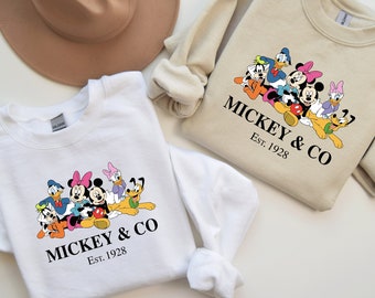 Mickey & Co Sweatshirt / Retro Disney Sweatshirt / Disneyland Sweatshirt / Mickey and Friends Sweatshirt / Disney Family Matching Sweater