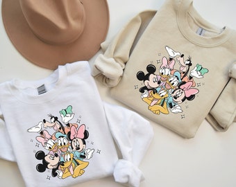 Mickey and Friends Sweatshirt / Retro Disney Sweatshirt / Disneyland Sweatshirt / Disney Family Matching Sweater / 2024 Disney Trip