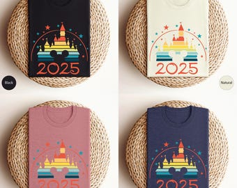 Camiseta personalizada para el viaje a Disney 2025, camisetas a juego de Disney 2025, camiseta del Castillo Mágico, camisetas de grupo de Disney, camiseta de Disneyland, camisetas familiares de Disney