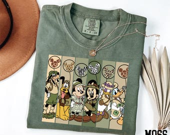 Comfort Colors® Disney Safari Trip Shirt, Mickey and Friends Shirt, WDW Safari Mode Shirt, Disney Family Safari Shirt, Animal Kingdom Shirt