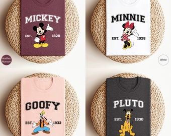 Custom Disney Characters Shirt / Mickey and Minnie Shirt / Goofy / Pluto / Donald / Daisy / Retro Disney Character Shirt / Disney Trip Shirt