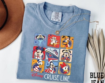 Comfort Colors® Disney Cruise Line Shirt, Mickey and Friends Cruise Trip Tee, Disneyland Vacation Shirt, Mickey Captain Shirt, Disney Shirt