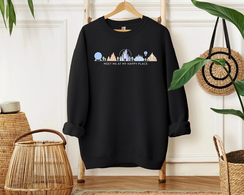 Meet Me At My Happy Place Sweatshirt / Disneyland Sweatshirt / 2024 Disney Trip / Disney Family Vacation / Matching Disney Sweaters bild 3