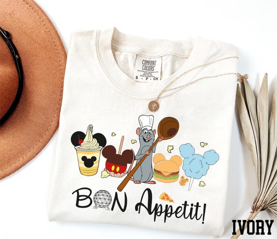 Comfort Colors® Remy Bon Appetit Shirt, Disney Ratatouille Shirt, Epcot Shirt, Disney Snacks Shirt, Disneyland Vacation Shirt, Disney Shirt