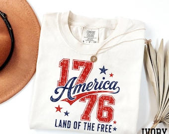 America 1776 Shirt, USA Land of the Free Shirt, Patriotic Shirt, 4th of July Shirt, Independence Day Shirt, Comfort Colors® 250 Years Shirt