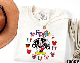 Comfort Colors® Disney Epcot Mickey Shirt, Epcot World Traveler Shirt, Disney Trip Shirt, Disneyland Vacation Shirt, Disney Mickey Shirt