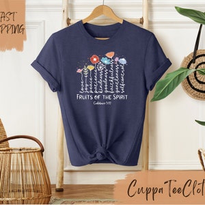 The Fruit of the Spirit Shirt / Christian Shirt / Floral Bible Verse ...