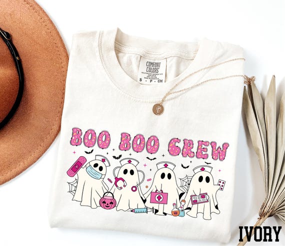 Comfort Colors® Boo Boo Crew Shirt, Nurse Halloween Shirt, Ghost Nurse Shirt, Nurse Crew Shirt, Nurse Student Shirt, Spooky Season Shirt