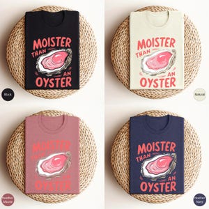 four t - shirts that say, monster, that's an oyster