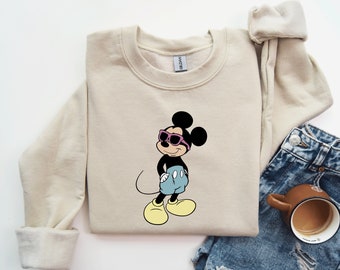 Sweat rétro Mickey Mouse / Sweat Disneyworld / Vacances en famille Disney / Sweat Mickey / Cadeau Disney Mouse