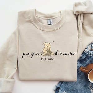 Papa Bear Sweatshirt / Disney Papa Bear / Custom Pooh Bear Dad Sweatshirt / Winnie the Pooh Sweatshirt / Disneyland Vacation / Gift For Dad
