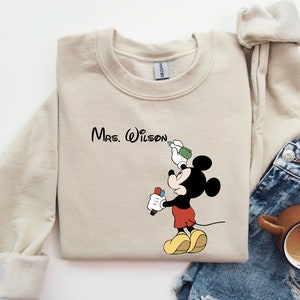 Custom Disney Teacher Sweatshirt / Mickey Teacher Sweatshirt / Custom Teacher Gift / Teacher Appreciation Gift / Cute Teacher Sweater