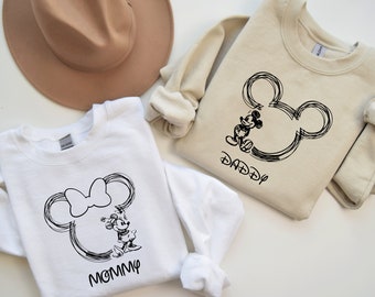 Custom Mickey and Minnie Sweatshirt / Disney Mommy Sweater / Disney Family Sweatshirt / Personalized Mickey Sweatshirt / Family Vacation