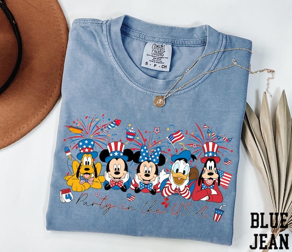 Disney USA Shirt, 250th Anniversary Shirt, Mickey and Friends Shirt, Patriotic Shirt, 4th of July Shirt, Comfort Colors® Disneyland Trip Tee