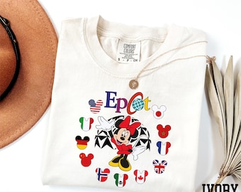 Comfort Colors® Disney Epcot Minnie Shirt, Epcot World Traveler Shirt, Disney Trip Shirt, Disneyland Vacation Shirt, Disney Minnie Shirt
