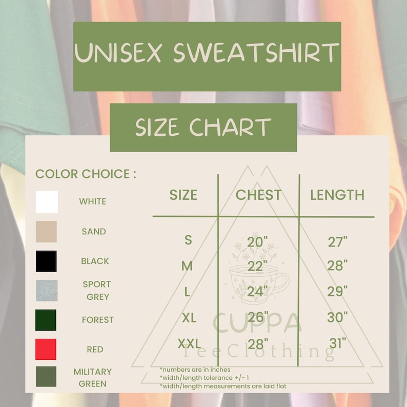 a picture of a t - shirt size chart